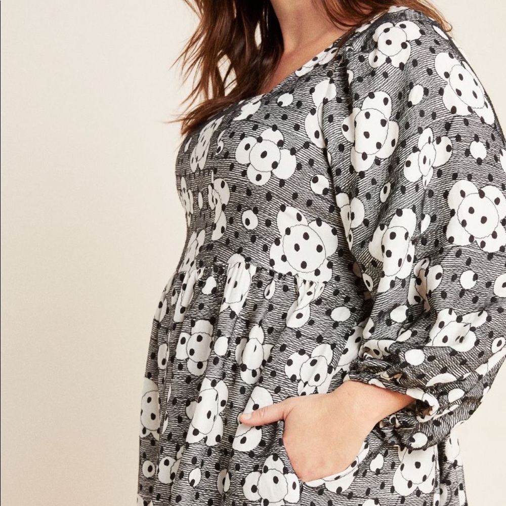 Anthropologie Textured Babydoll Dress